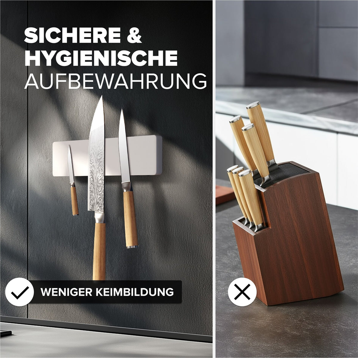 tesa Küchenzubehör Messerhalter Set – Produktmerkmale