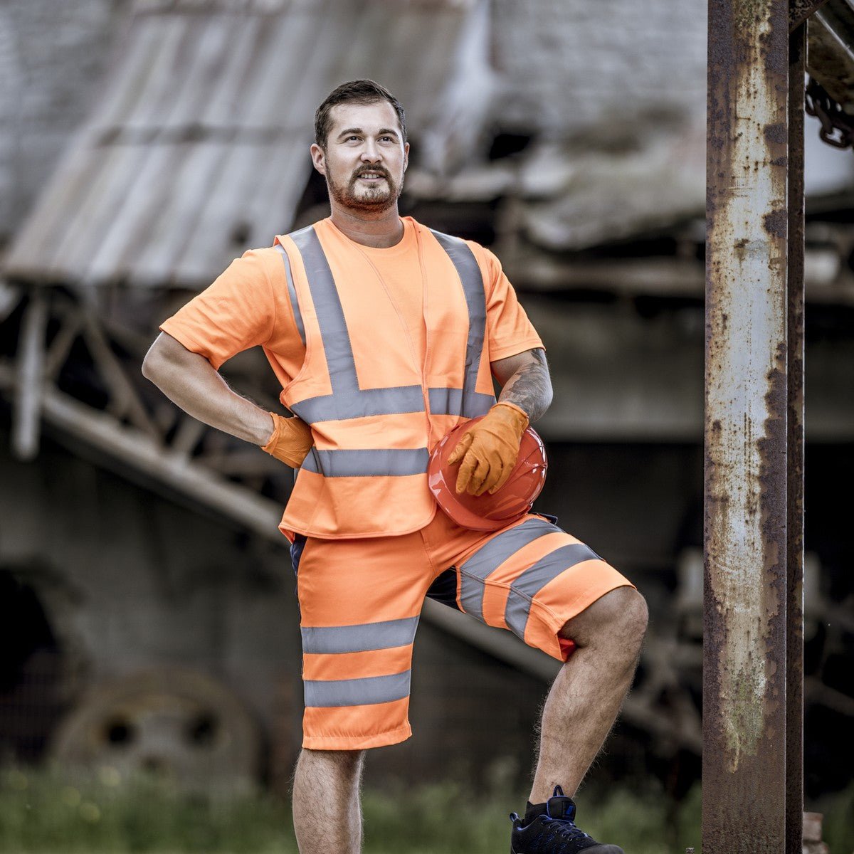 NITRAS Warnweste, neonorange, EN ISO 13688, EN ISO 20471 Polyester: 100%, Größe XL | Packung (1 Stück)
