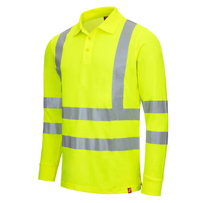 NITRAS MOTION TEX VIZ, Warn-Langarm-Poloshirt