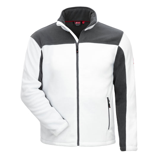 NITRAS MOTION TEX PLUS, Fleece-Jacke, weiß / grau