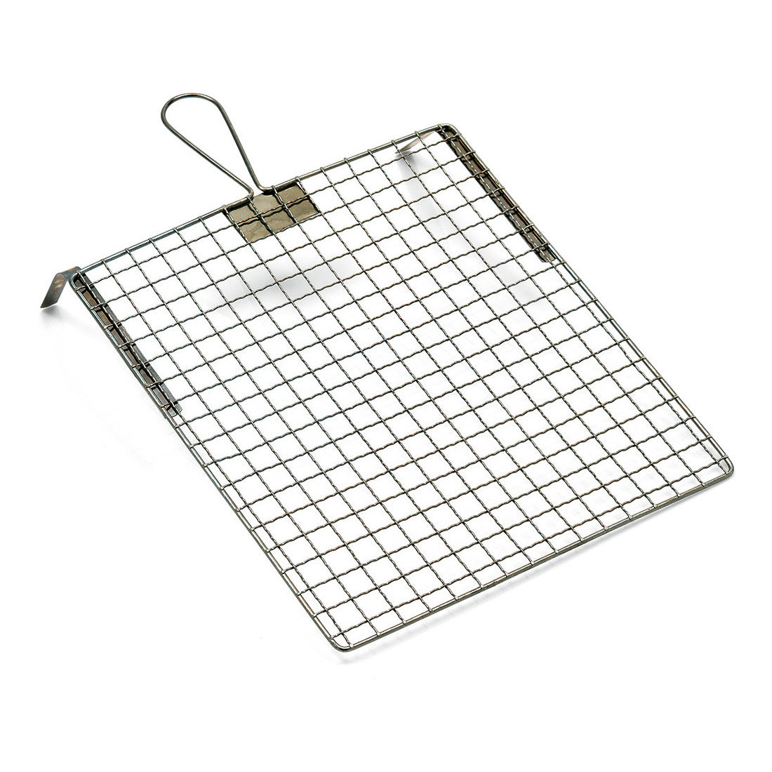 Das Nölle Profi Brush Farbgitter Metall, 26 x 30 cm, von Nölle Profi Brush Bürsten- & Pinseltechnik e.K., ist ein rechteckiges Metallgitter, das sich ideal für Malerarbeiten eignet, abgebildet auf weißem Hintergrund.