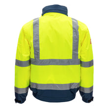 NITRAS MOTION TEX VIZ PLUS, Warn-Pilotenjacke, neongelb / marineblau