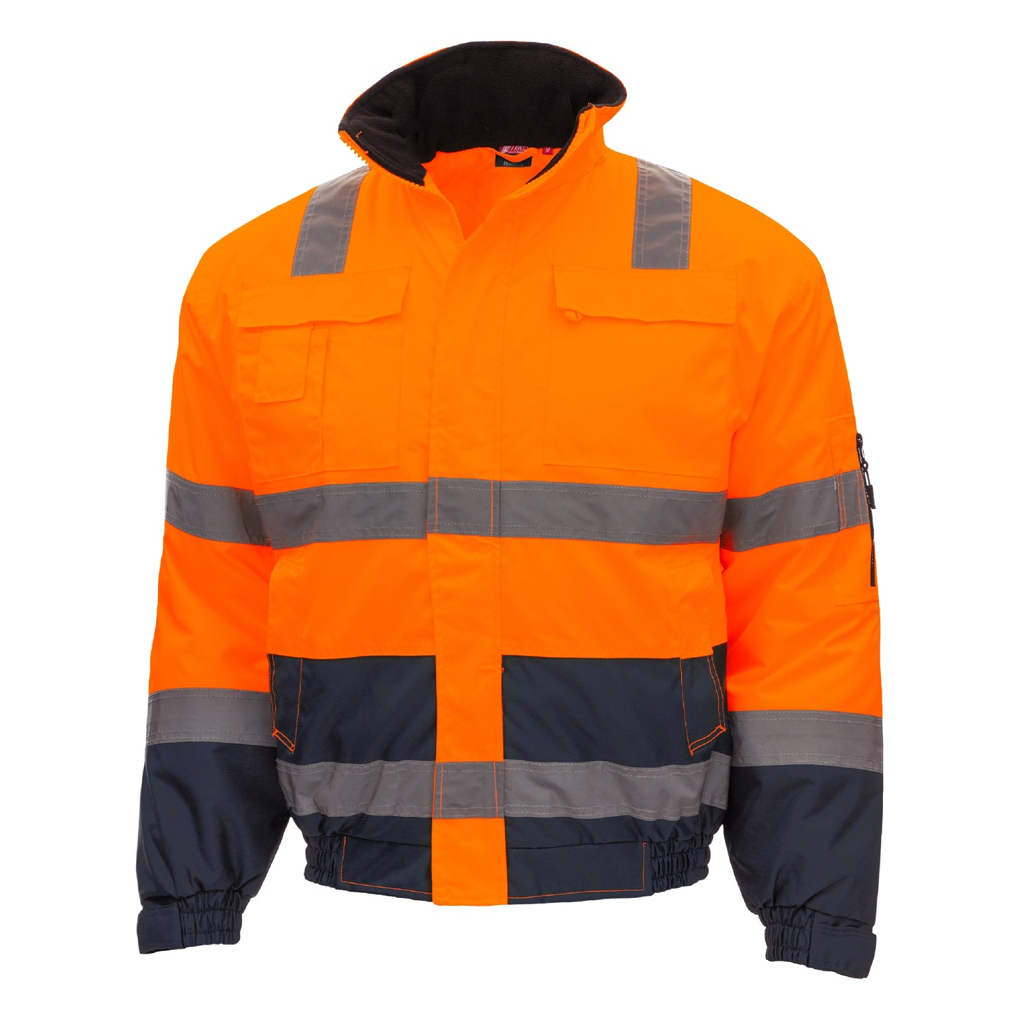 NITRAS MOTION TEX VIZ, Warn-Pilotenjacke, neonorange / marineblau