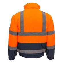 NITRAS MOTION TEX VIZ, Warn-Pilotenjacke, neonorange / marineblau