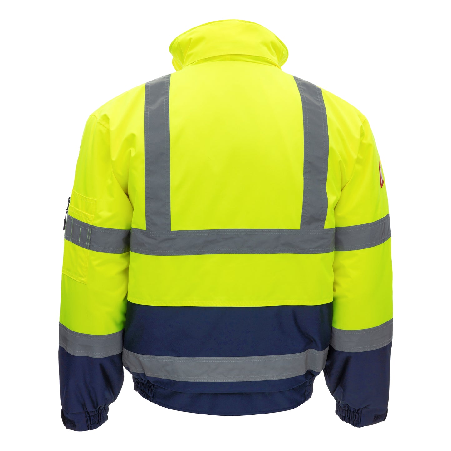 NITRAS MOTION TEX VIZ, Warn-Pilotenjacke, neongelb / marineblau