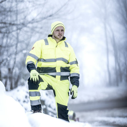 NITRAS MOTION TEX VIZ, Warn-Pilotenjacke, neongelb / marineblau