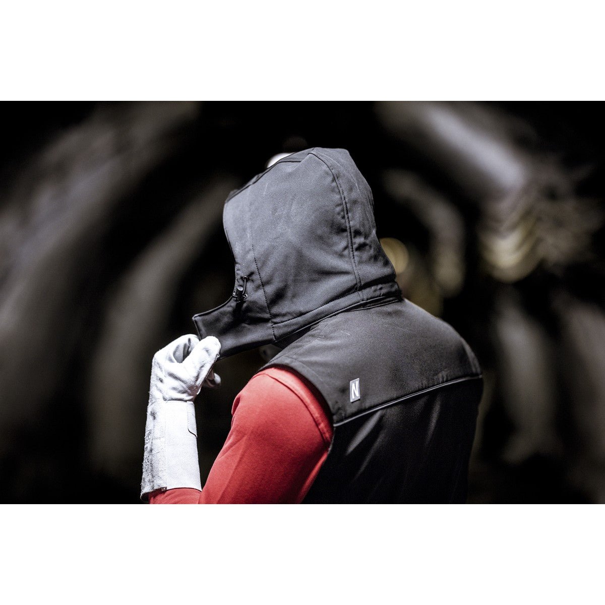 NITRAS abnehmbare Kapuze, schwarz, OEKO-TEX  Polyester: 94%; Elasthan: 6% | Packung (1 Stück)