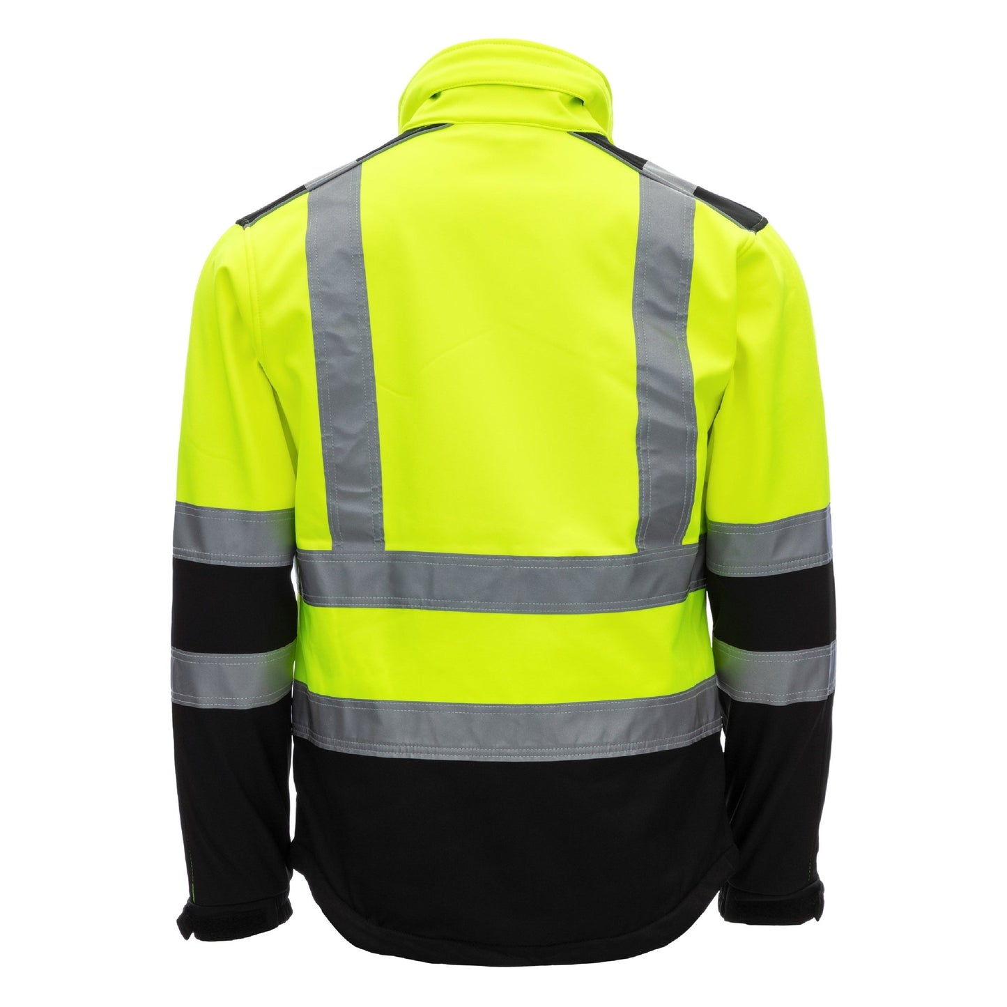 NITRAS MOTION TEX VIZ, Warn-Softshelljacke, neongelb / schwarz