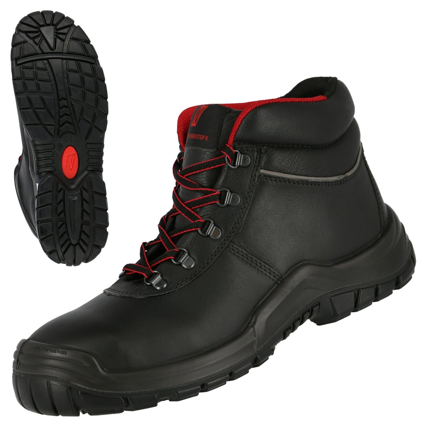 NITRAS POWER STEP MID, S3 HI HRO safety boots, mid-height, black