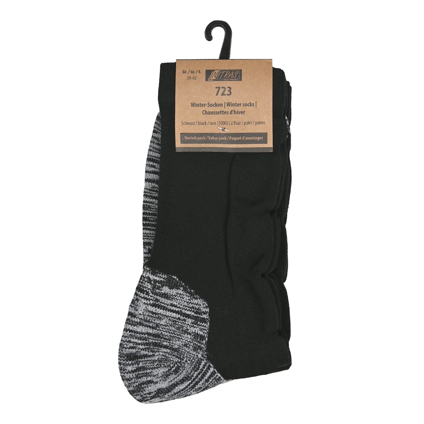 NITRAS winter socks, black