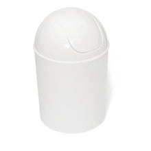 Ein Nölle Profi Brush Schwingdeckeleimer weiß der Marke Nölle Profi Brush Bürsten- & Pinseltechnik e.K. mit rundem Schwenkdeckel ist zur Abfallentsorgung vor schlichtem weißen Hintergrund abgebildet.