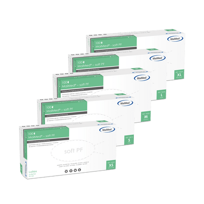 MaiMed-soft PF latex examination gloves non-sterile powder-free 100 pieces/box