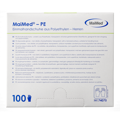 MaiMed-PE Einmalhandschuhe aus PE unsteril zu 100 St./Box