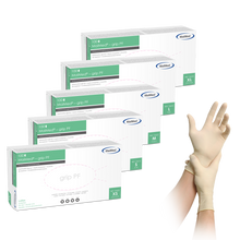 MaiMed-grip PF, non-sterile, powder-free latex examination gloves