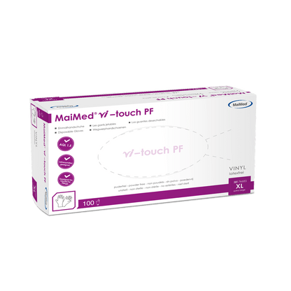 MaiMed vi-touch Einmal-Vinylhandschuhe, puderfrei, 100 St./Box