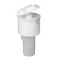 The 20-ml white dosing cap from Diversey Deutschland GmbH & Co. OHG is a white plastic dosing cap with a flip-top designed for 2-liter bottles and 1-liter EXACT dosing bottles; shown here partially open with the inner nozzle visible. Functional design, sold in a carton (6-pack) against a white background.