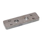 The TASKI connector for cloth box holder (Fix) from Diversey Deutschland GmbH & Co. OHG is a rectangular mounting plate made of metal with four threaded corner holes and two large center holes, compatible with all trolleys.