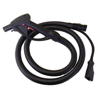 The 2.5-meter hose for TASKI steamers from Diversey Deutschland GmbH & Co. OHG features an ergonomic pistol grip, a control knob, and a connector—ideal for steam, vacuum, and cleaning spray devices. Pack of 1.