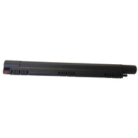 A black extension tube for TASKI steamers from Diversey Deutschland GmbH & Co. OHG, featuring side grooves and a red mark at one end that resembles a cylindrical laptop battery, is pictured against a plain white background.