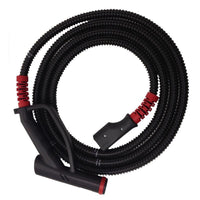 The Diversey Deutschland GmbH & Co. OHG steam hose for the TASKI SO4 (4 m, includes spray gun) is a black spiral hose with red accents, a handle, and connection ends, designed for cleaning equipment such as the SO4, shown against a white background.