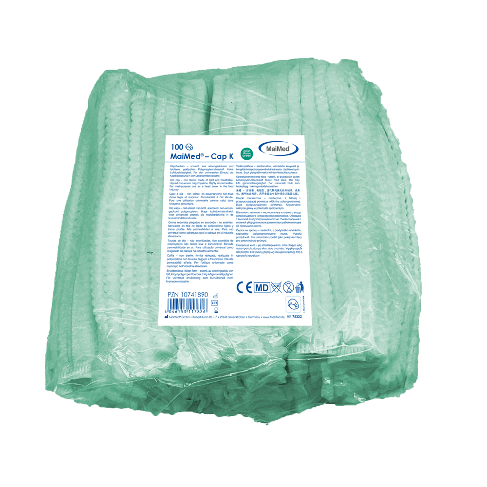 MaiMed-Cap K, clip cap made of PP, 100 pieces/bag