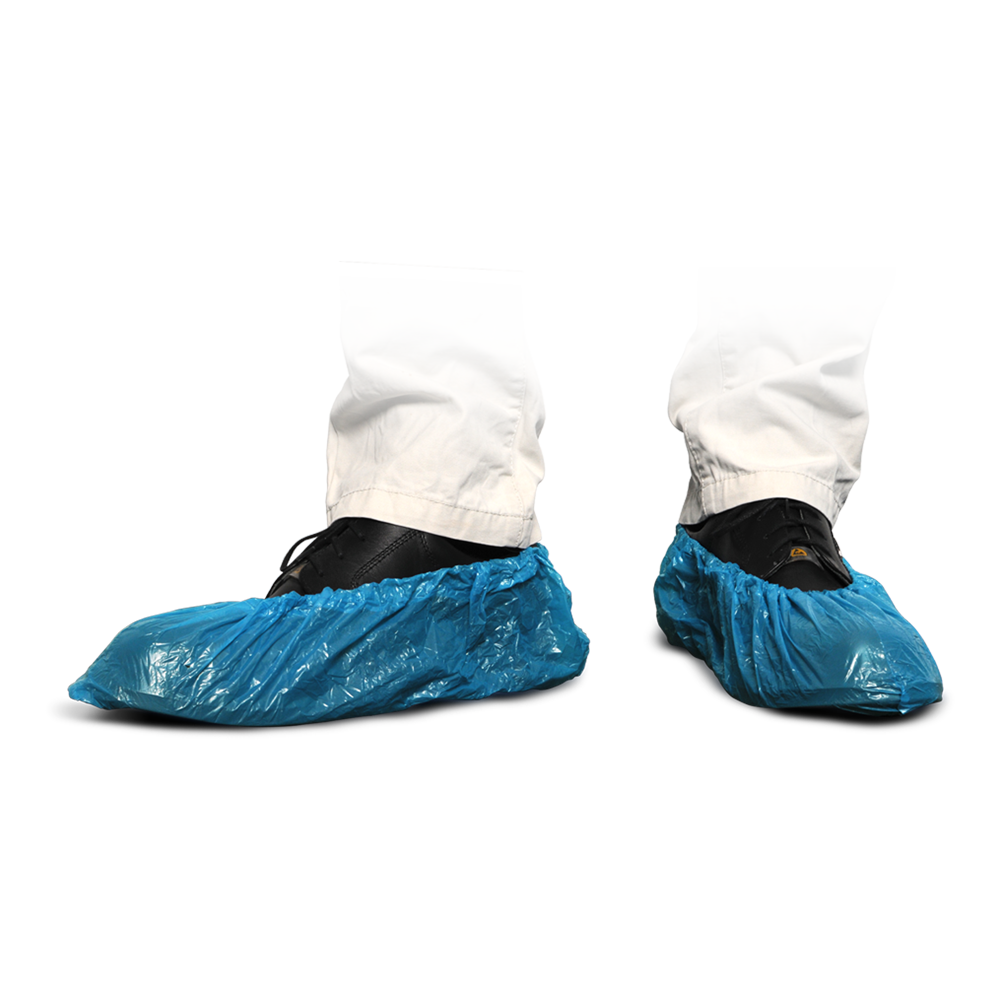 MaiMed-Cover PE shoe covers Disposable shoe covers made of PE, blue, 100 pieces/pack. | Pack (100 pieces)