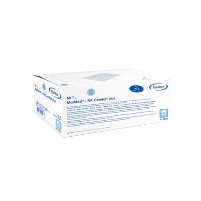 MaiMed-FM C plus., mask, unst. with rubber surgical mask, non-sterile, 3-ply, blue, 50 pcs./box | Box (50 pieces)