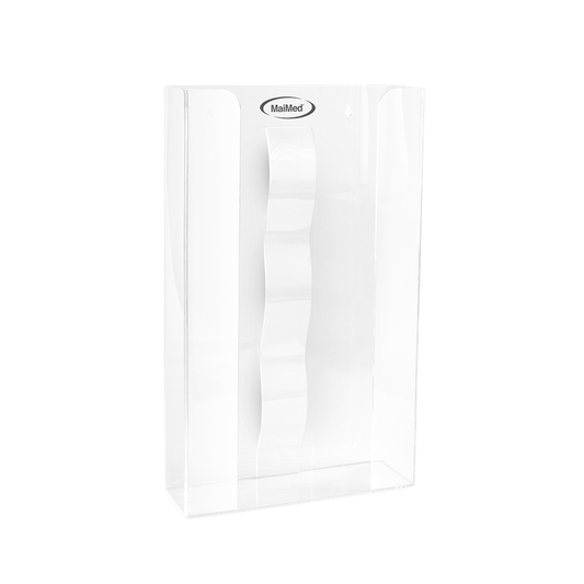 MaiMed- Wandhalter für Handschuhboxen mit Feder aus Acryl - Maße: 246x81x410mm - 3er | Packung (1 Stück)