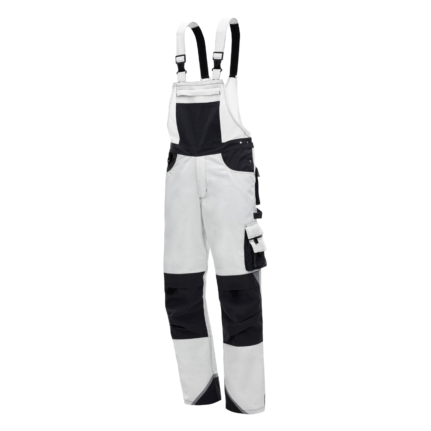 NITRAS MOTION TEX PLUS, dungarees, white / gray
