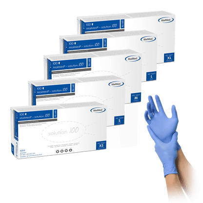 MaiMed-solution100 Latexfreie-Handschuhe, blue violet, unsteril puderfrei, 100St./Box
