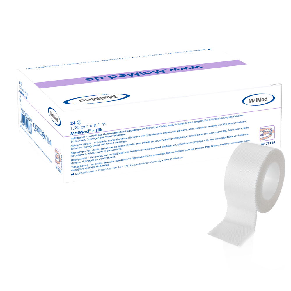 MaiMed-silk adhesive plaster made of artificial silk taffeta
