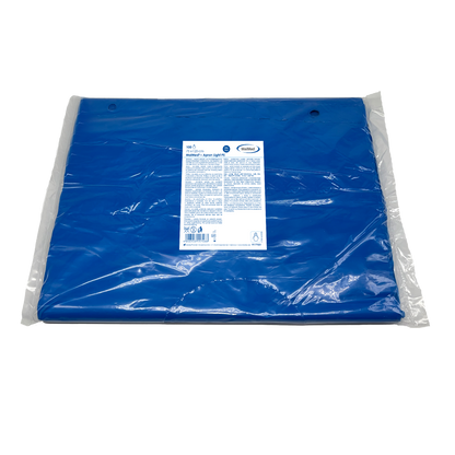 MaiMed-Apron Light PE, apron made of PE 75x120cm blue, 100 pieces/pack, blocked, smooth surface | Pack (100 pieces)