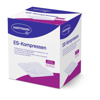 Hartann ES-Kompressen Mullkompressen 5x5 cm, 12-fach, unsteril - 100 Stück | Packung (100 Stück)