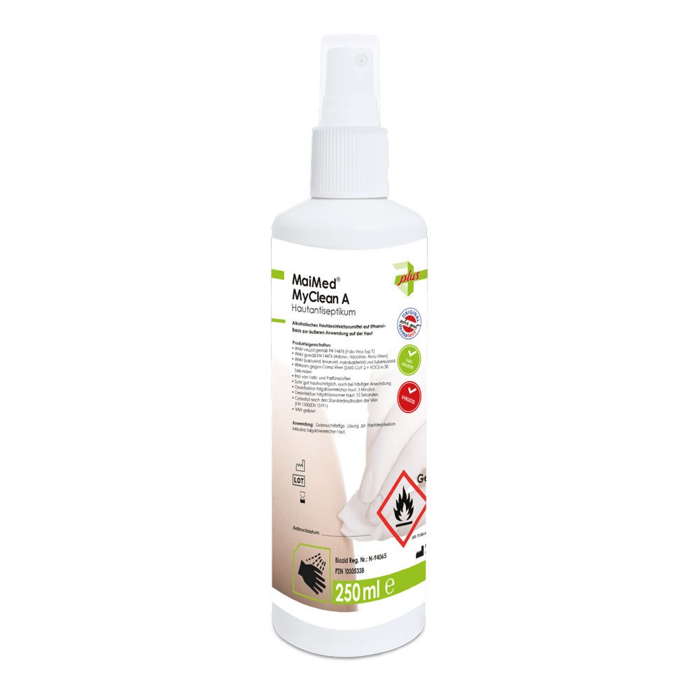 MaiMed MyClean A Hautantiseptikum mit Sprühkopf, farblos, 250 ml/Fl. | Flasche (250 ml)