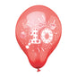 Ein Set mit 6 bunten PAPSTAR Zahlenluftballons (Ø 25cm) mit weißem Aufdruck, darunter die Zahl 10 und festliche Motive – ideal für den 10. Geburtstag oder das Jubiläum. Von der PAPSTAR GmbH.