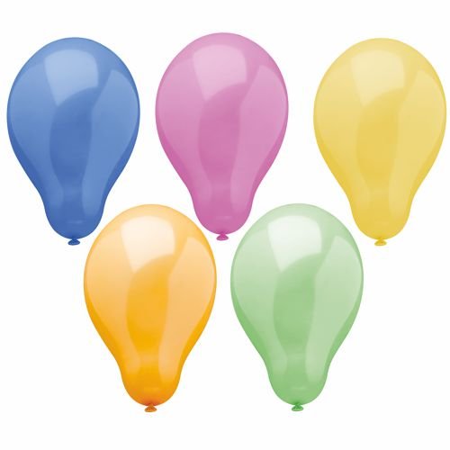 Fünfzig bunte PAPSTAR Luftballons (Ø 25 cm, farbig sortiert, "Trend") von PAPSTAR GmbH sind ideales Partyzubehör für jede Feier - geliefert in einem praktischen 50er-Beutel.