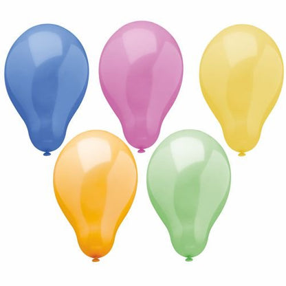 Fünfzig bunte PAPSTAR Luftballons (Ø 25 cm, farbig sortiert, "Trend") von PAPSTAR GmbH sind ideales Partyzubehör für jede Feier - geliefert in einem praktischen 50er-Beutel.
