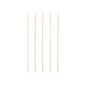 Fünf PAPSTAR Fingerfood-Picker "pure", 15 cm, elegant gedrechselt, sind vertikal vor weißem Hintergrund angeordnet. Die Holzspieße von PAPSTAR GmbH haben ein angespitztes Ende und abgerundeten Kopf - perfekt fürs Catering.