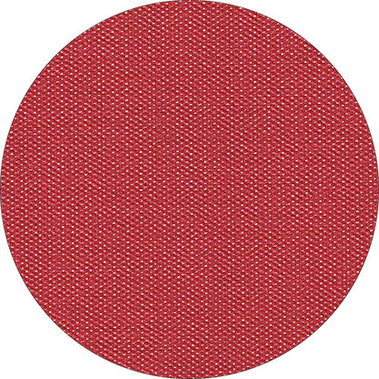Eine Nahaufnahme von Starpak 20 Mitteldecken, stoffähnlich, Vlies „soft selection plus“ (80 x 80 cm) zeigt ein rundes rotes Muster mit einer gleichmäßigen Webstruktur, ideal für Dekorations- und Vliesanwendungen.