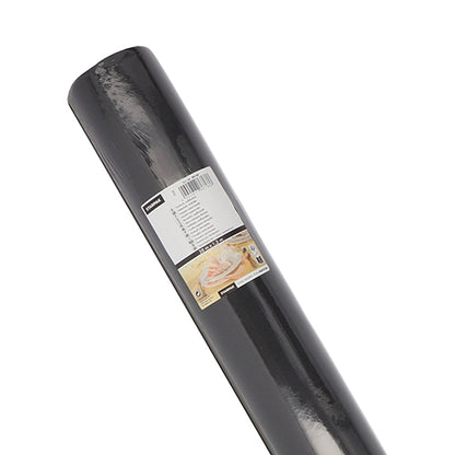 A close-up of a Starpak tablecloth, fabric-like Airlaid (20m x 1.2m) by Starpak, with a white label featuring text and food images, highlighting its durable and easy-to-clean surface, ideal for food preparation or baking.