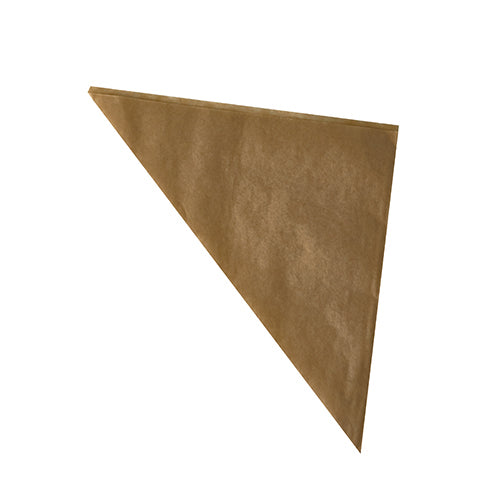 A single PAPSTAR 1000 cone bags parchment substitute, greaseproof from PAPSTAR GmbH is folded diagonally into a triangle and displayed against a plain white background.