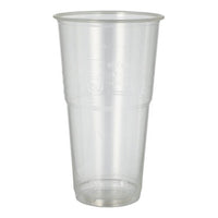 The PAPSTAR PLA "pure" cold drink cups, crystal clear with a foamed rim (12 pieces) from PAPSTAR GmbH is the perfect biodegradable cold drink cup for eco-friendly refreshments.