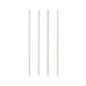 Four white PAPSTAR shake straws paper "pure" (Ø 8 mm, 25 cm) from PAPSTAR GmbH are neatly arranged in a row - sustainable, eco-friendly straws (100 pieces), ideal for any drink.
