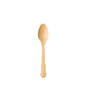 A single PAPSTAR coffee spoon wood "pure" (12 cm, natural, vintage design) by PAPSTAR GmbH is centered on a plain white background.
