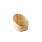 The PAPSTAR GmbH snack cup made of wood "pure", Ø 8.2 cm, is an eco-friendly disposable cup in a pack of 25, oval and light, with smooth sides - ideal for sustainable serving.
