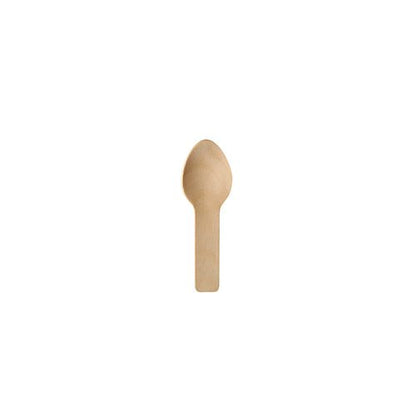 Der PAPSTAR Holz-Löffel "pure" 7,6 cm von PAPSTAR GmbH ist ein umweltfreundlicher Holzlöffel für Fingerfood-ideal für nachhaltige Events; erhältlich als 100 Stück Papptray.