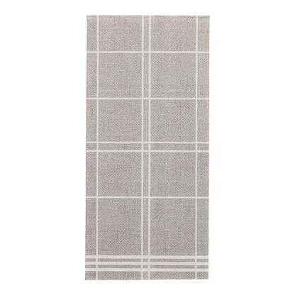Die 100 PAPSTAR Servietten „ROYAL Collection“ der PAPSTAR GmbH bestechen durch ihr graues Kieselstein-Dessin mit einem weißen Raster aus großen und kleinen Quadraten, das die schlichte geometrische Eleganz der Kollektion widerspiegelt. Größe: 48 x 33 cm, 1/6-Falz.