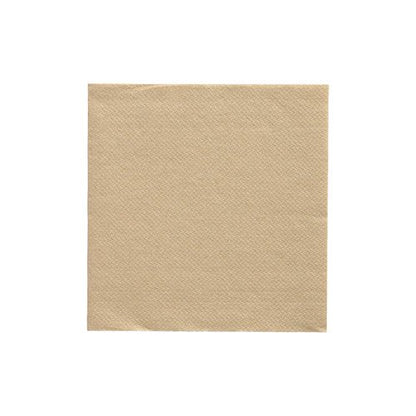 A single PAPSTAR-Napkin (1/4-fold, 24x24 cm, sand) from the "DAILY Collection" by PAPSTAR GmbH, depicted in flat design on a white background.