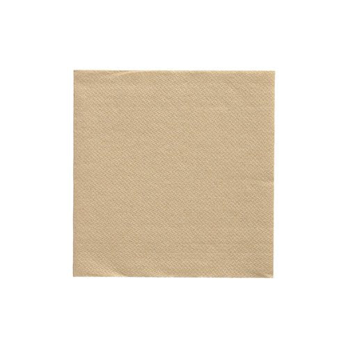 The solid-colored, square napkin "PAPSTAR "Sand" 1/4-fold napkins, 24x24 cm, from the DAILY Collection (20 pieces) by PAPSTAR "GmbH" is centered on a white background and features a subtle, textured pattern with no visible design or logo.