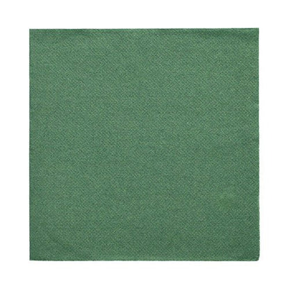 A green square napkin from the PAPSTAR 50 "DAILY Collection" napkins (32 x 32 cm, 1/4-fold) from the PAPSTAR GmbH is presented against a white background, highlighting its understated elegance.